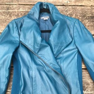 Vince Leather Scuba Jacket small